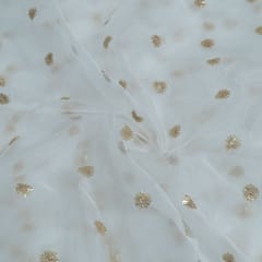 Dyeable Organza Embroidered Fabric