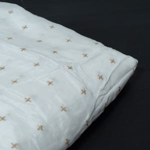 Dyeable Crepe Embroidered Fabric