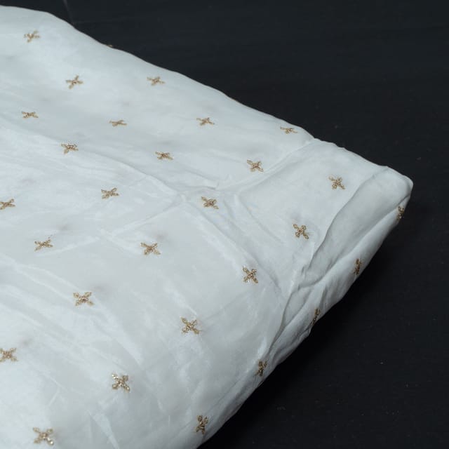 Dyeable Crepe Embroidered Fabric