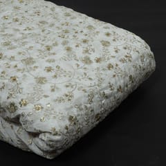 Dyeable Upada Embroidered Fabric