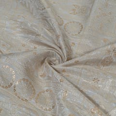 Dyeable Dola Silk Jacquard Fabric
