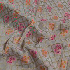 Dyeable Georgette Jacquard Fabric