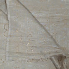 Dyeable Dola Silk Jacquard Fabric