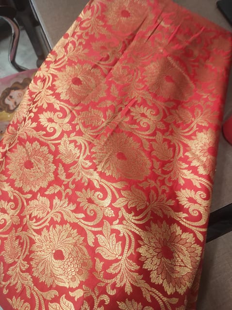 Red Colour Brocade Fabric