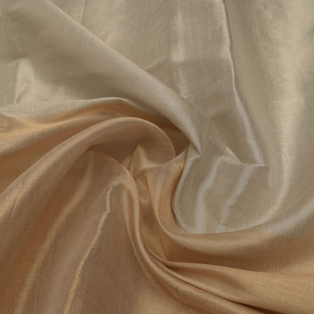 Dyeable Gold Color Chanderi Tissue Zari Fabric
