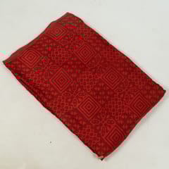 Maroon Color Modal Satin Printed Fabric