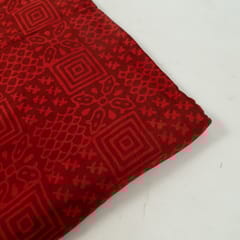 Maroon Color Modal Satin Printed Fabric
