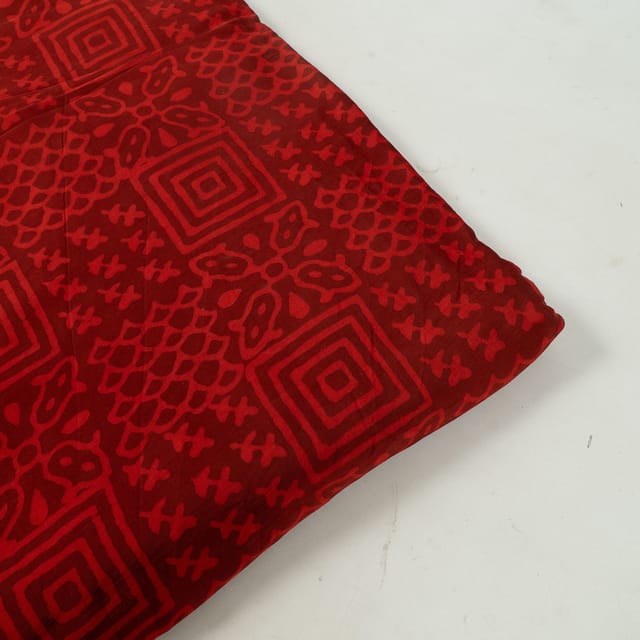 Maroon Color Modal Satin Printed Fabric