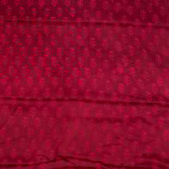 Majenta Color Modal Satin Printed Fabric