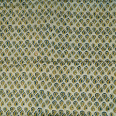 Light Beige Color Modal Satin Printed Fabric