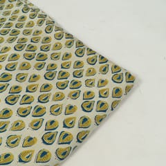 Light Beige Color Modal Satin Printed Fabric