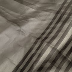 Silver Color Organza Tissue Stripes Fabric