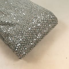 Sky Blue Color Impoted Net Sequins Embroidered Fabric