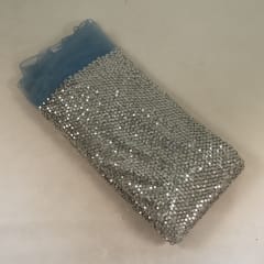 Sky Blue Color Impoted Net Sequins Embroidered Fabric