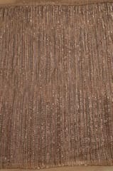 Beige Color Impoted Net Sequins Embroidered Fabric
