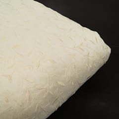 Dyeable Linen Georgette Embroidered Fabric