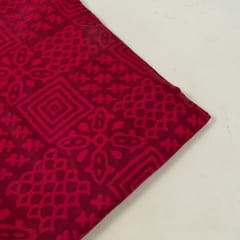 Majenta Color Modal Satin Printed Fabric