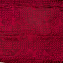 Majenta Color Modal Satin Printed Fabric