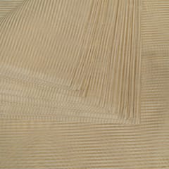 Dyeable Gold Stripes Tissue Organza Fabric – Premium Sheer Elegance