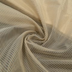 Dyeable Gold Stripes Tissue Organza Fabric – Premium Sheer Elegance