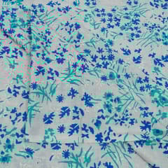 Off White Color Cotton Schiffli Fabric with Floral Digital Print – Fresh & Breezy Elegance