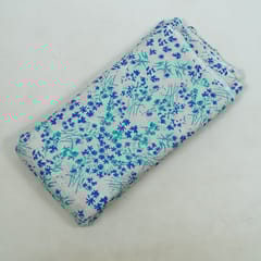 Off White Color Cotton Schiffli Fabric with Floral Digital Print – Fresh & Breezy Elegance