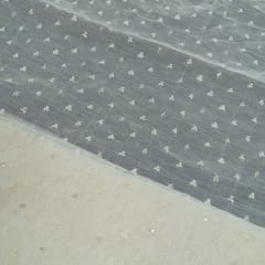 Dyeable Mal Chanderi Thread and Sequin Embroidery Booti Fabric – Elegant Customizable