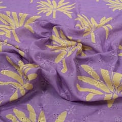 Move Color Cotton Schiffli Fabric with Floral Digital Print – Fresh & Breezy Elegance