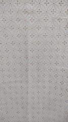 Natural Colour Dyeable Panta Floral Pattern Schiffli Embroidered Fabric