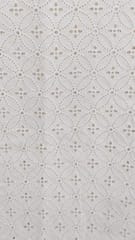 Natural Colour Dyeable Panta Floral Pattern Schiffli Embroidered Fabric