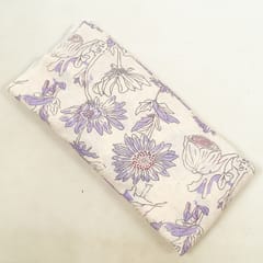 Off White Chikan Printed Fabric