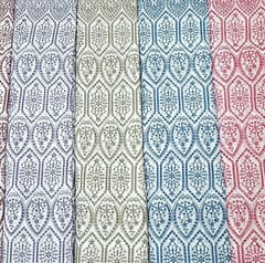 Natural Colour Dyeable Panta Floral Pattern Schiffli Embroidered Fabric