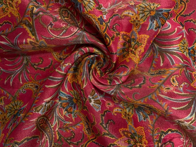 Multicolor Floral Tissue Fabric