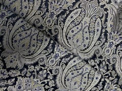 Black & Silver Floral Brocade Fabric