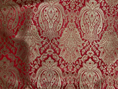 Red Floral Brocade Fabric