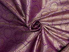 Purple Geometric Brocade Fabric