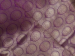 Purple Geometric Brocade Fabric