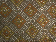Light brown Geometric Habutai Silk Fabric