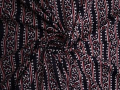 Black Stripes Cotton Cambric Fabric