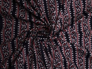 Black Stripes Cotton Cambric Fabric