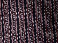 Black Stripes Cotton Cambric Fabric