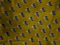 Mustard Lotus Modal Satin Fabric