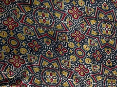Grey Geometric Modal Satin Fabric