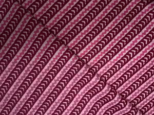 Pink Red Stripes Cotton Cambric Fabric