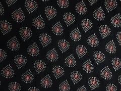 Black Floral Cotton Cambric Fabric