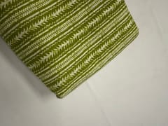 Green Stripes Cotton Cambric Fabric