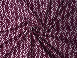 Purple Stripes Cotton Cambric Kantha Fabric