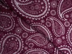 Purple Floral Cotton Cambric Kantha Fabric