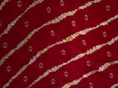 Red & White Stripes Chinon Chiffon Fabric