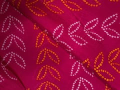 Magenta Floral Chinon Chiffon Fabric
